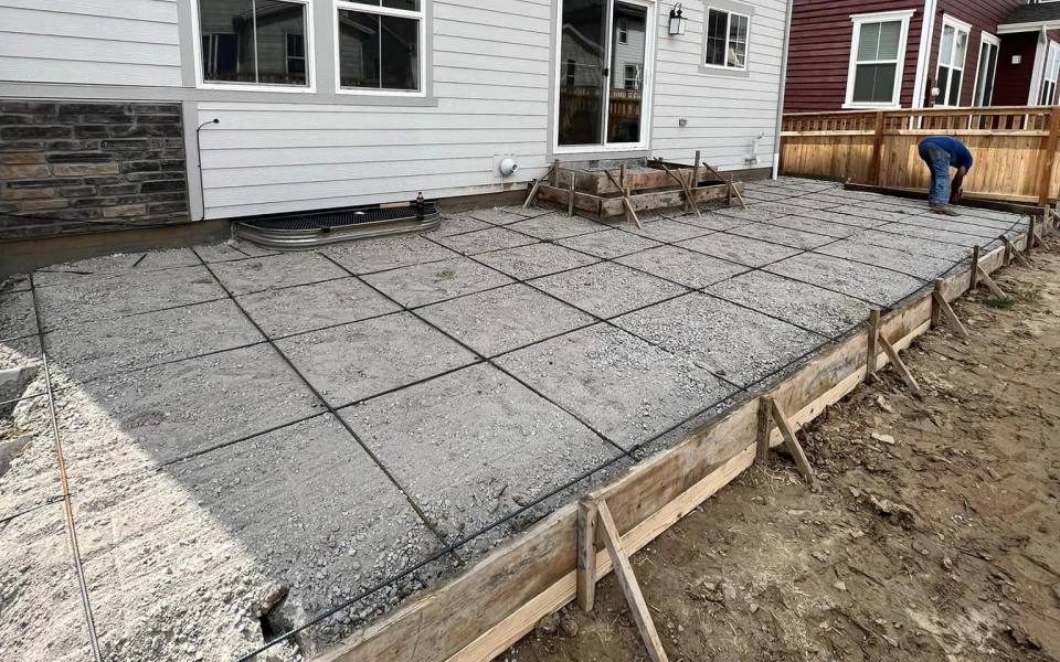 ongoing concrete site prep